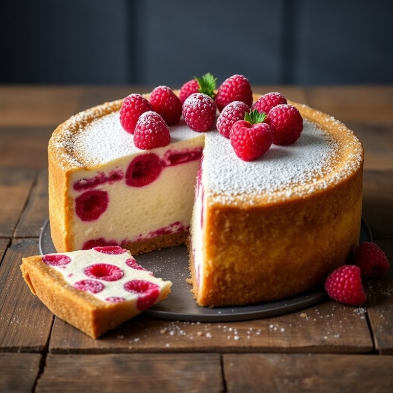 Himbeer-Käsekuchen mit Dinkelvollkornmehl