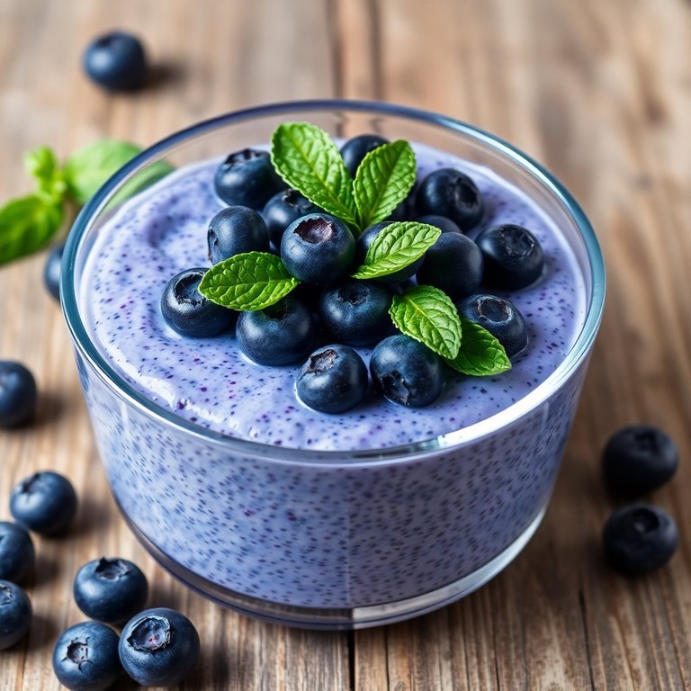 Pudín de Chía Azul