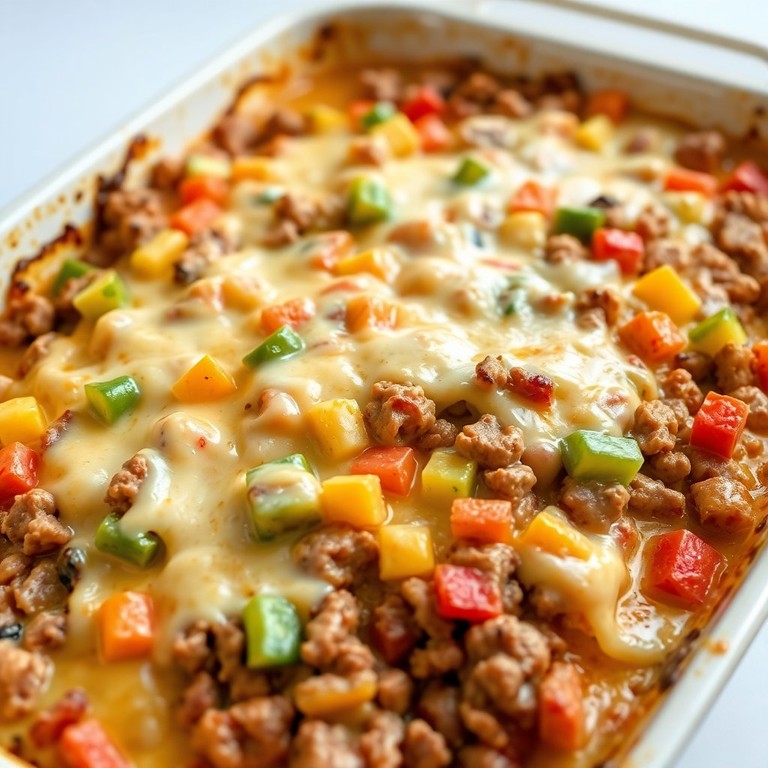 Keto-Hackfleischauflauf mit Gemüse