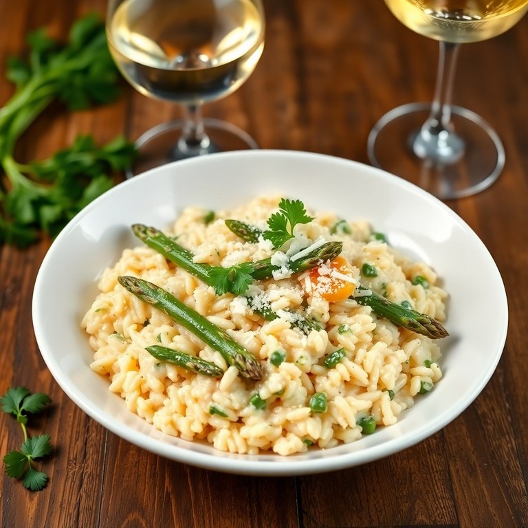 Rasierklingenrisotto mit Spargel und Parmesan