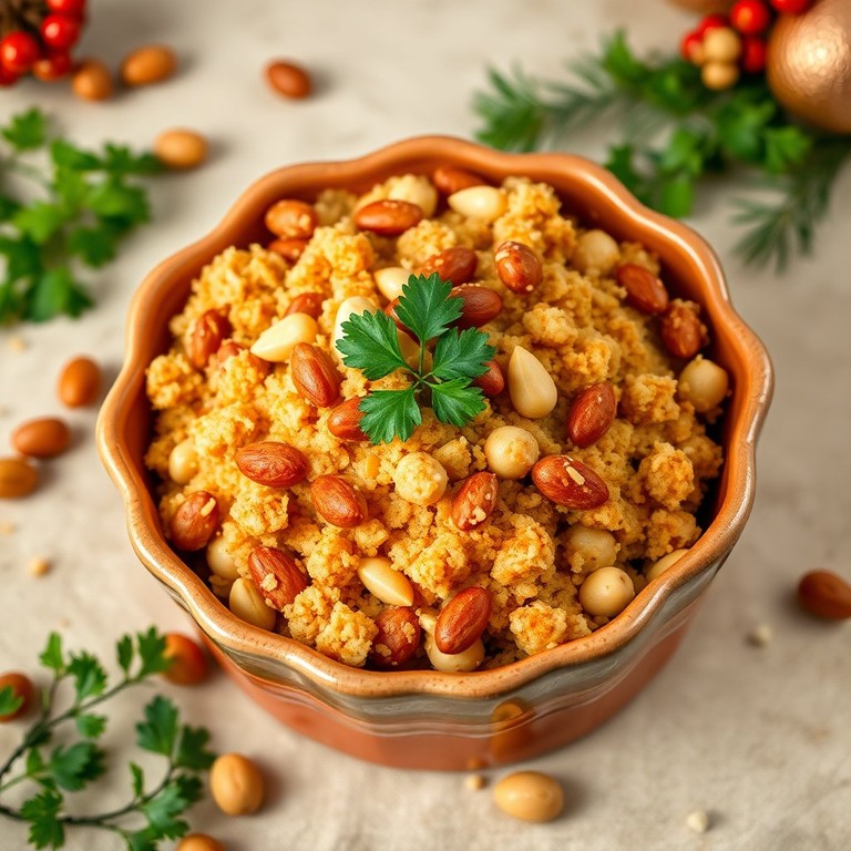 Farofa Natalina de Castanhas e Amêndoas