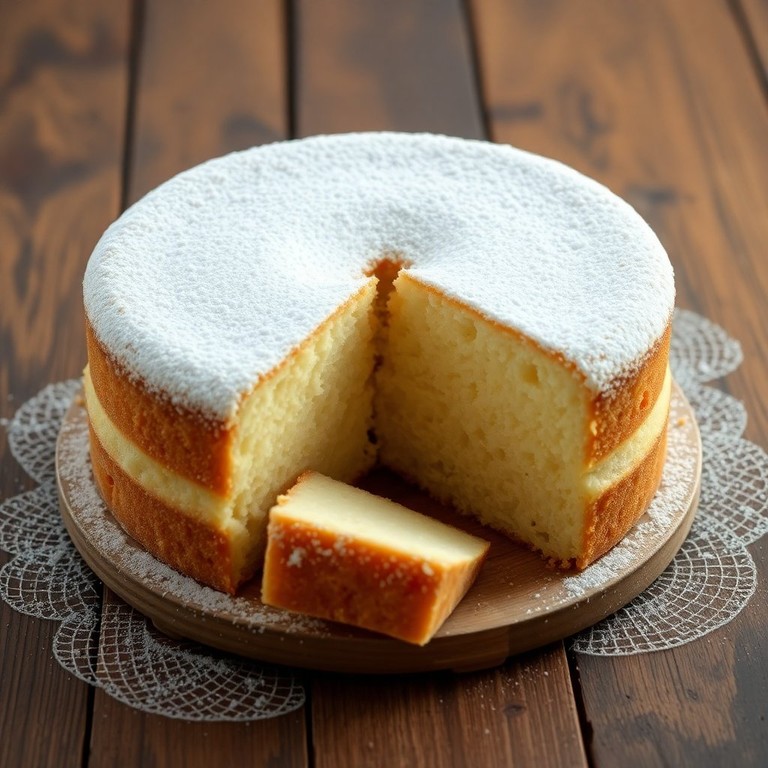 Bolo Fofinho de Farinha de Trigo com Leite e Açúcar