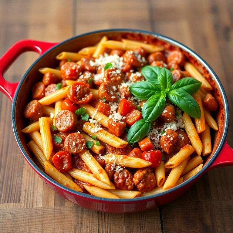 One-Pan Tomato Sausage Pasta Delight