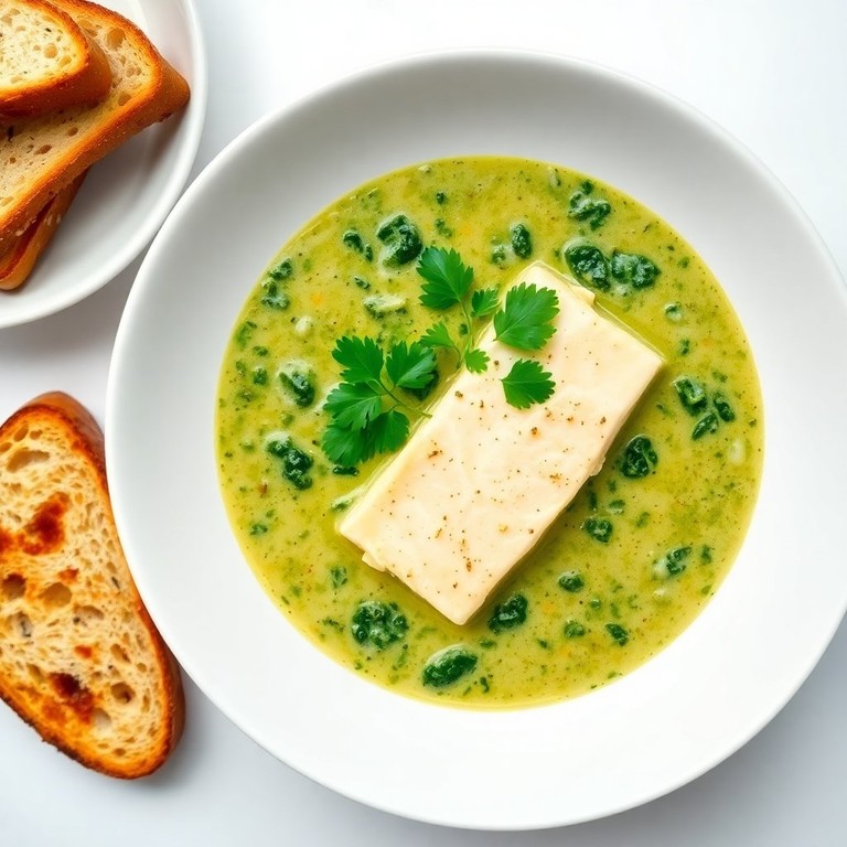 Filets de Poisson en Velouté d'Épinards