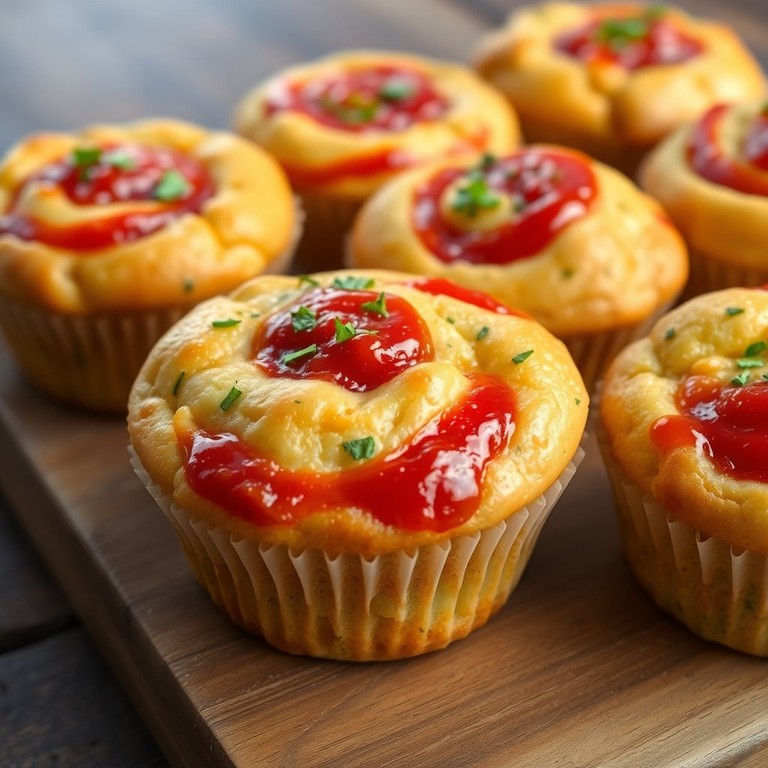 Savory Herb and Cheese Muffins with Tomato Jam Swirl