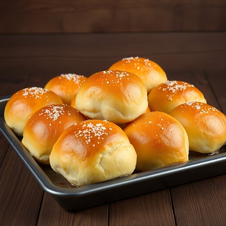 Ghee-Glazed Milk Bread Rolls