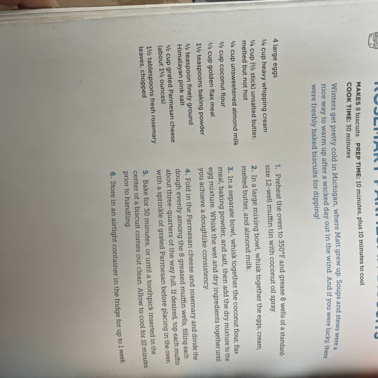 Rosemary Parmesan Biscuits