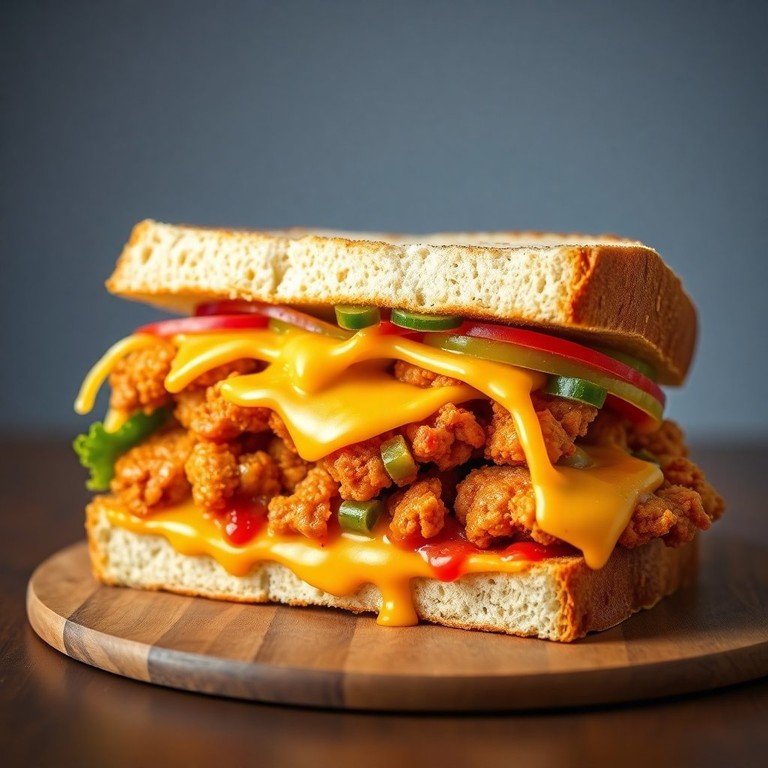 Cheesy Chicken Sandwich Delight