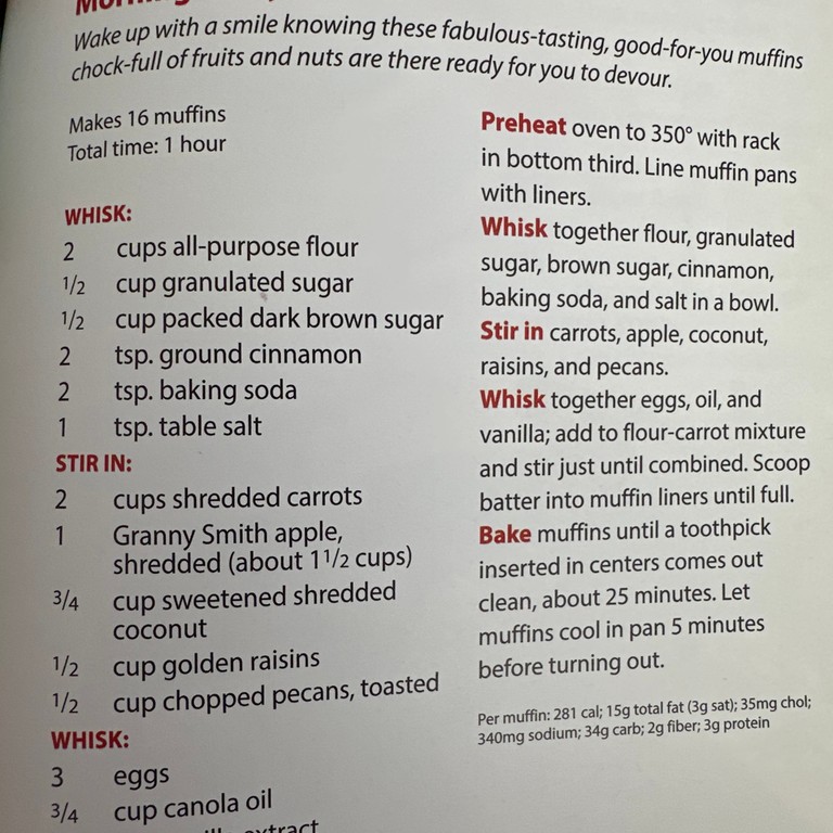 Morning Glory Muffins