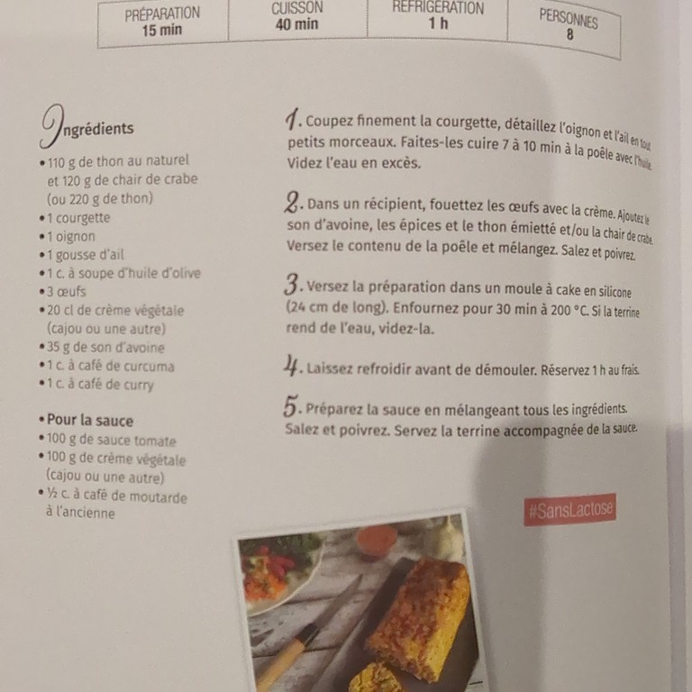 Terrine Thon et Courgette