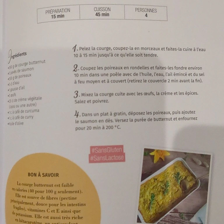 Clafoutis de Butternut au Saumon et Poireaux