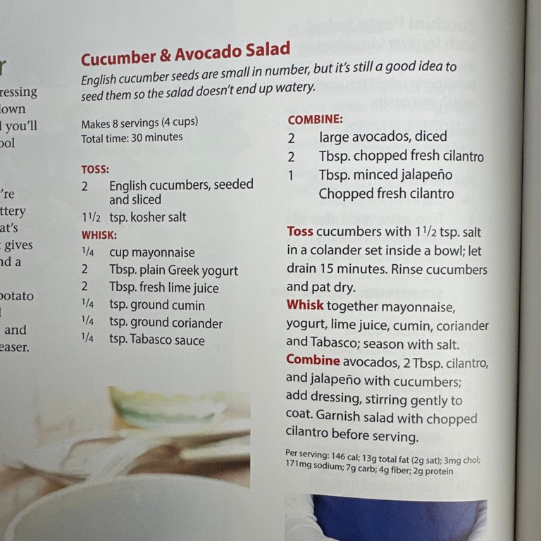 Cucumber & Avocado Salad