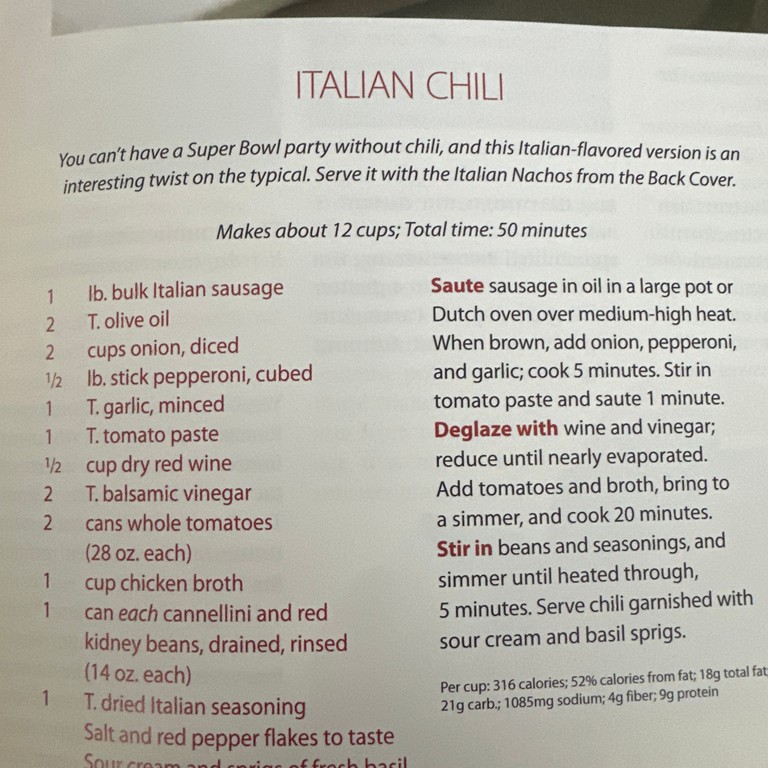 Italian Chili