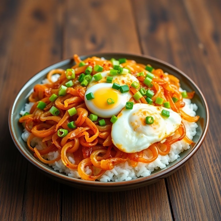 Crispy Onion and Egg Stir-Fry with Rice