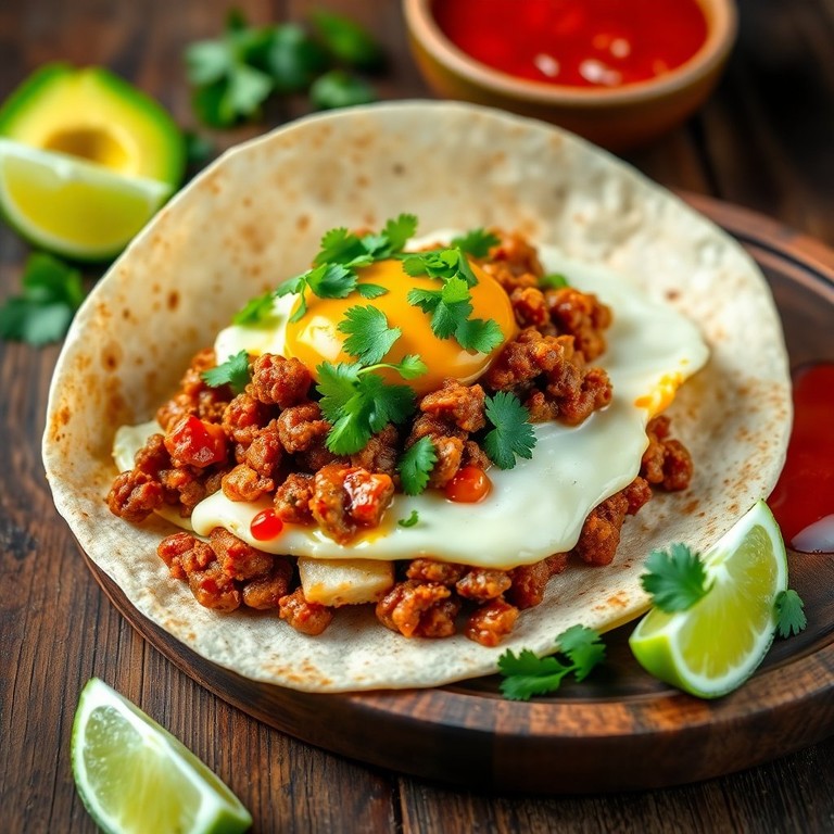 Tortilla d'Avocat et Viande Hachée