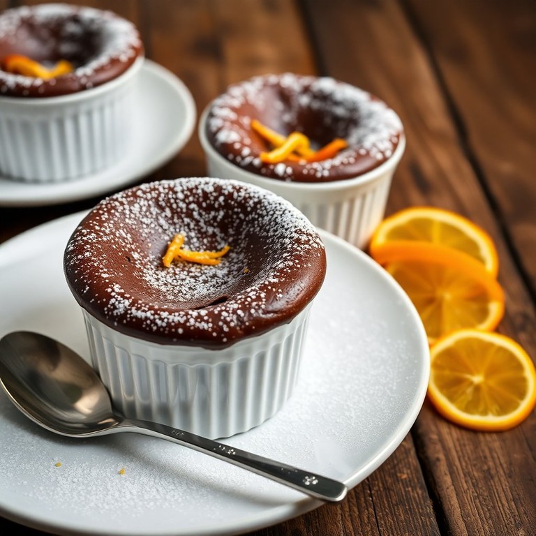 Soufflé au Chocolat Noir et Agrumes