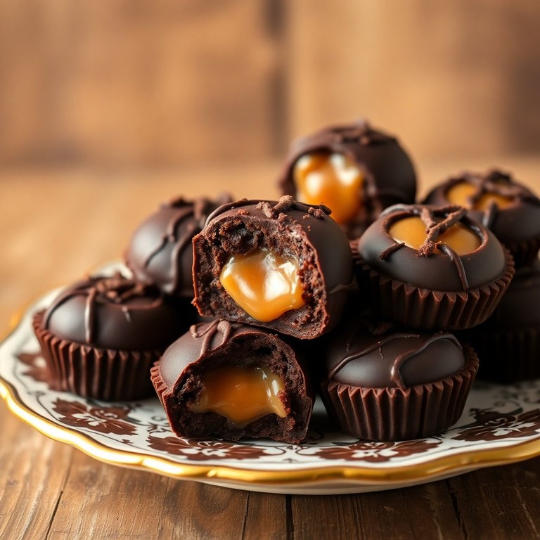 Bouchées Chocolat Noir et Caramel