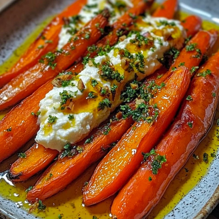 Roasted Carrots with Whipped Ricotta and Hot Honey