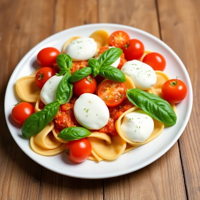 Farfalle Caprese ao Molho de Tomate e Mozzarella
