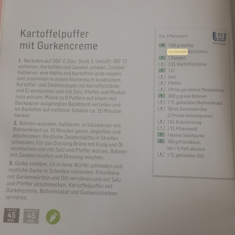 Kartoffelpuffer mit Gurkencreme