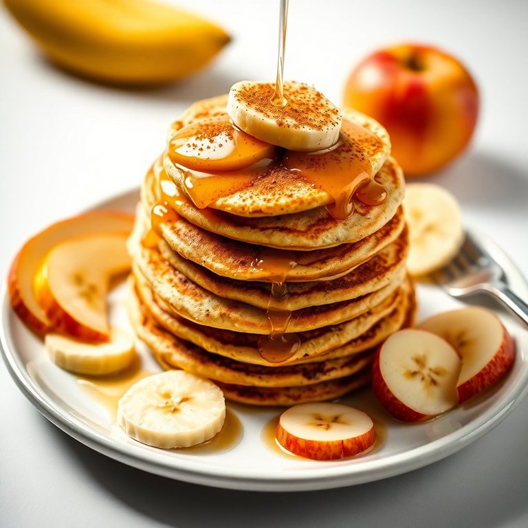 Panquecas de Banana e Maçã com Canela