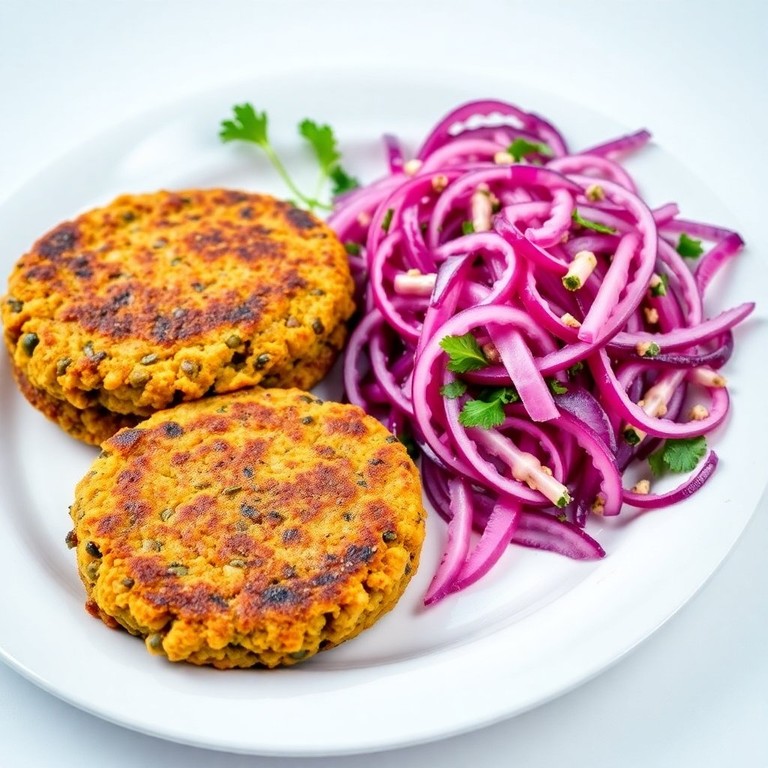 Galettes de Lentilles et Polenta aux Épices