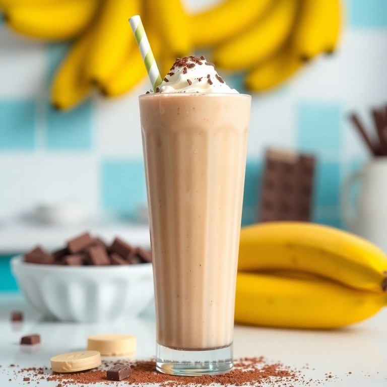 Milkshake de Banana com Achocolatado Cremoso