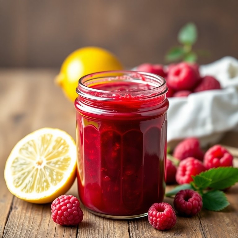 Fruchtige Himbeermarmelade mit Zitrone
