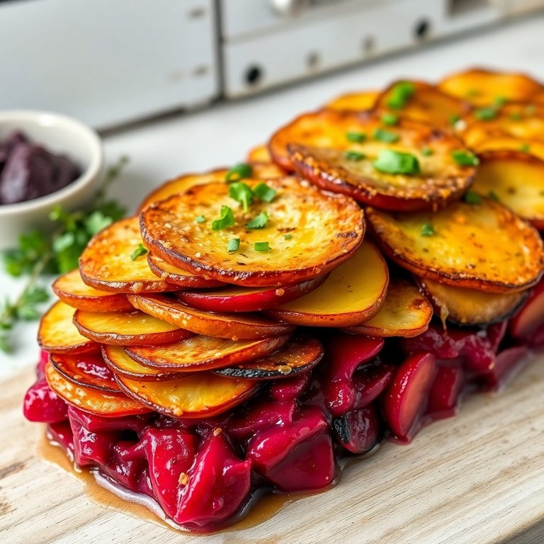 Veganes Rote Beete Kartoffelgratin – Ein cremiges Gratin mit erdigen Aromen