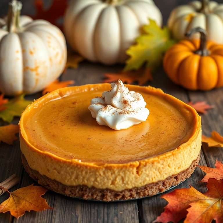 Decadente Pompoen Stevia Cheesecake met een Gekruide Amandelmeelkorst