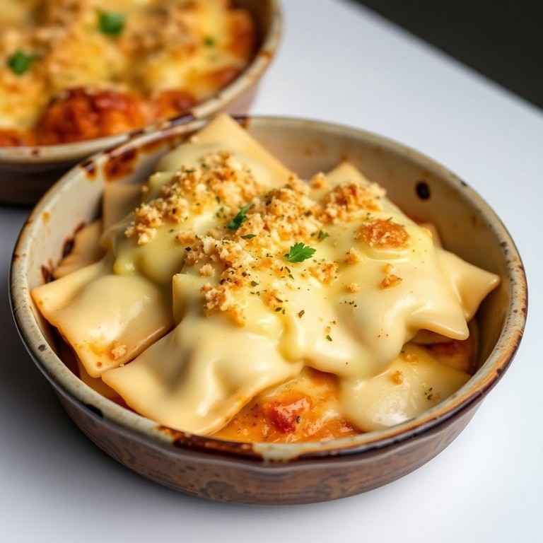 Ravioli de 3 Quesos al Horno con Bechamel