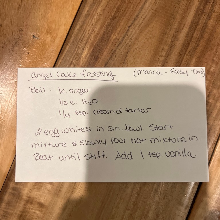 Marca’s Angel Cake Frosting