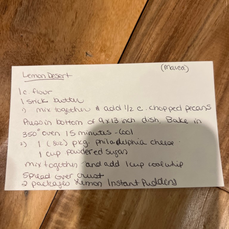 Marca’s Lemon Dessert