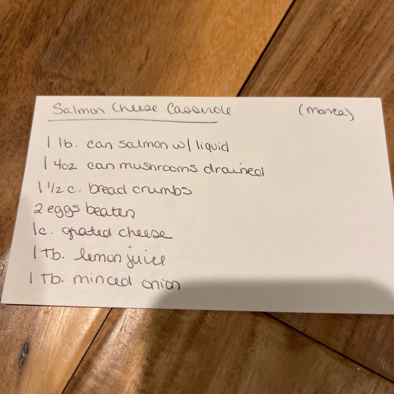 Marca’s Salmon Cheese Casserole