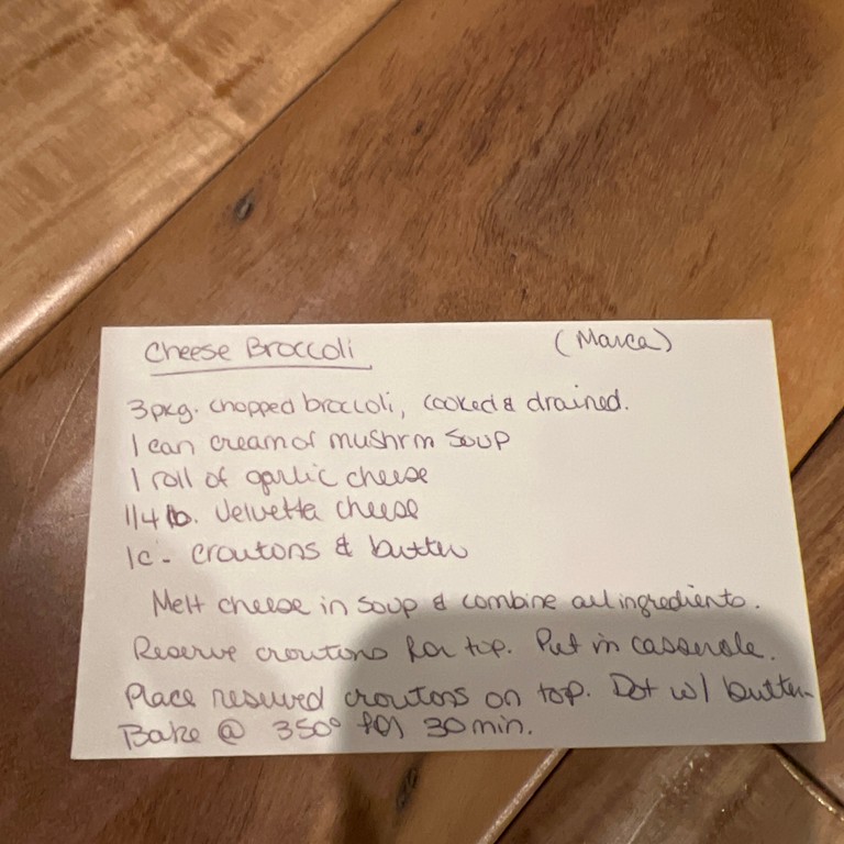 Marca’s Cheese Broccoli Casserole