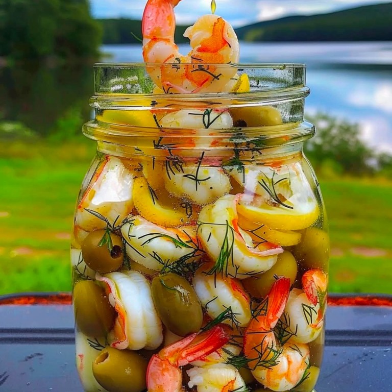 Pickled Shrimp and Olive Jar