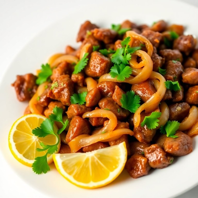 Salteado de Filete y Cebolla en Limón