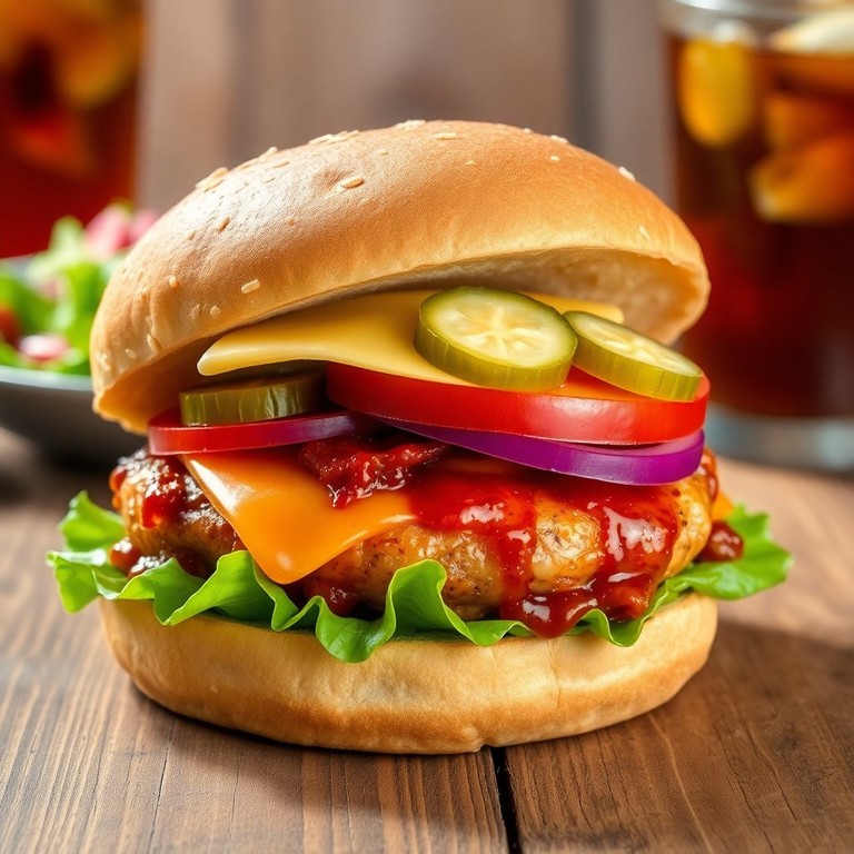 Skinny BBQ Chicken Burgers