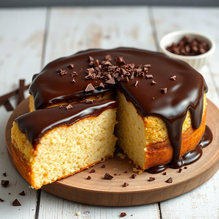 Bolo de Maisena com Cobertura de Chocolate Irresistível