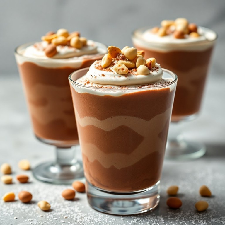 Mousse de Chocolate Meio Amargo com Camadas de Leite em Pó