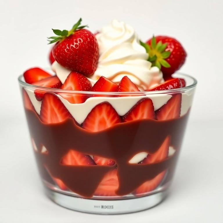 Delícia de Morango e Chocolate com Creme de Leite