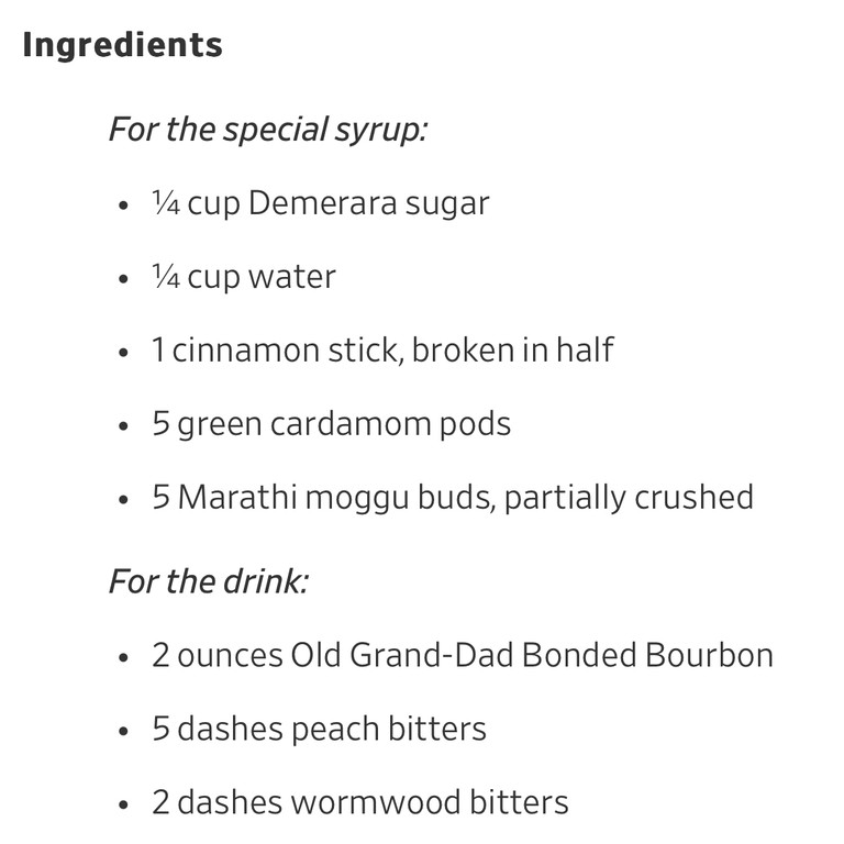 Spiced Bourbon Cocktail