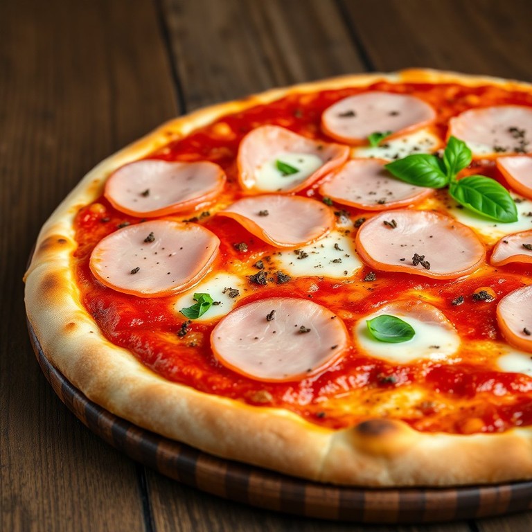 Pizza Casera de Jamón y Queso