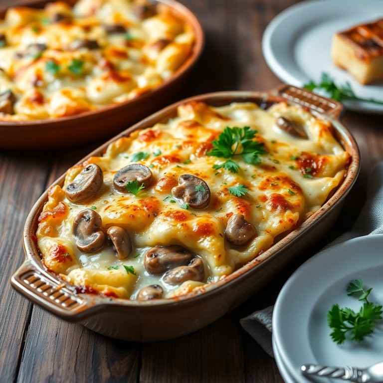 Гратен из картофеля с грибами и сливками (2)