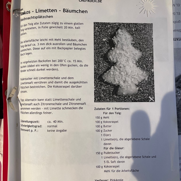 Kokos-Limetten-Bäumchen Weihnachtsplätzchen