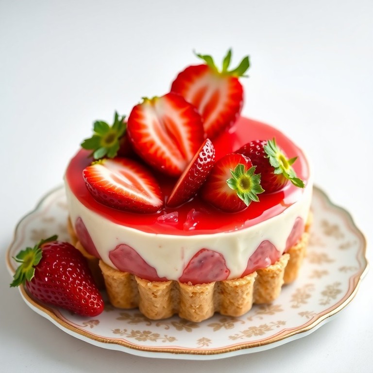 Torta Gelada de Morango e Chocolate Branco