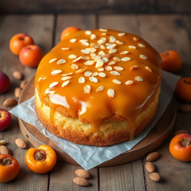 Gâteau à la confiture d'abricot et aux amandes