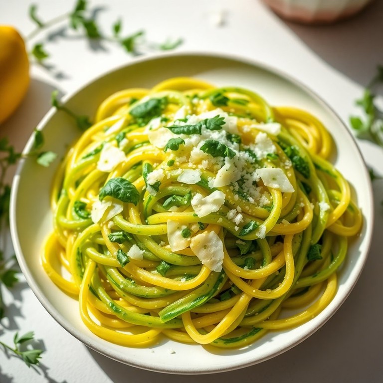 Kräuter-Pasta mit spritziger Zitronensauce