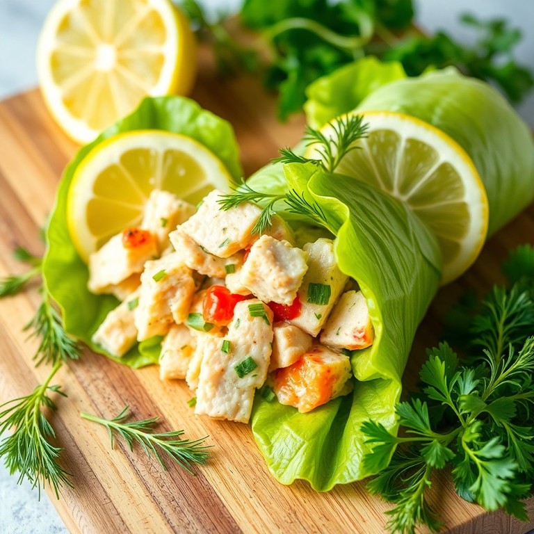 Роллы из салата с начинкой из тунца и укропа