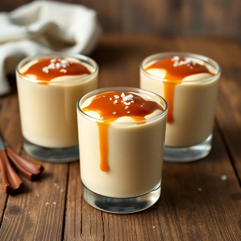 Mousse de Creme de Leite com Caramelo Salgado